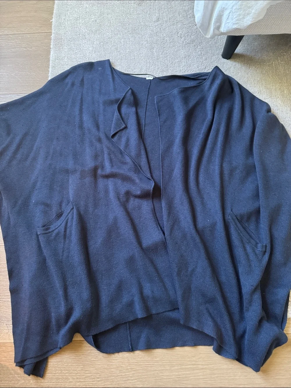 lululemon athletica Navy Open-Front Draped Cardigan